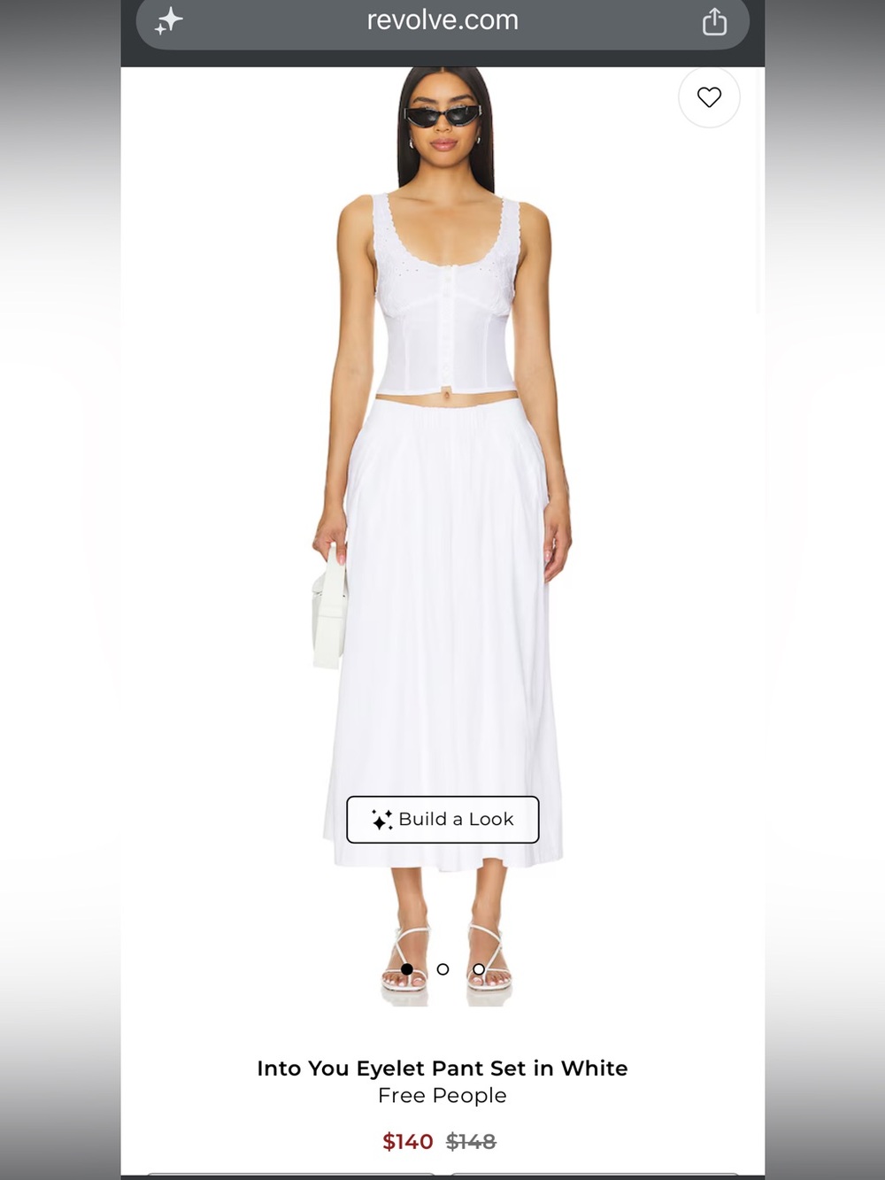 NWT Free People White Eyelet Maxi Set